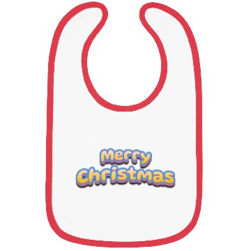 Discover Merry Christmas Cute 3D Text Bibs