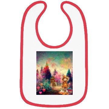 Discover "Enchanted Dreams - Psychedelic Autumn Forest" Bibs