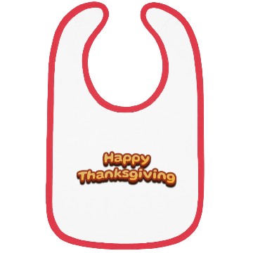 Discover Happy Thanksgiving Cute 3D Text Bibs