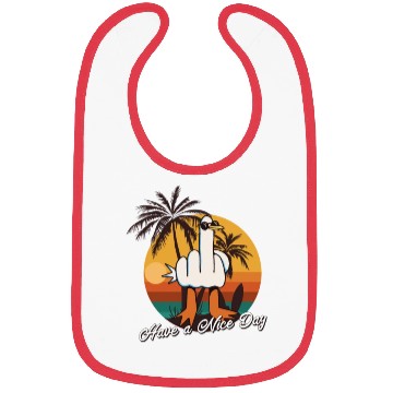 Discover Funny Seagull Middle Finger - Have a Nice Day Bibs