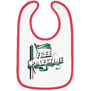 Discover I Love Free Palestine Flag Save Gaza Bibs