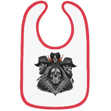 Discover Cowboy Skull Bibs Design - Wild West Rodeo Grap