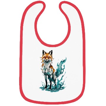 Discover Fox Standing in Tranquil Waters Bibs