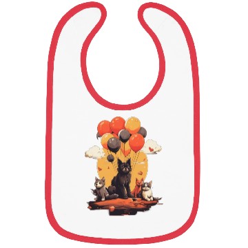 Discover Cats, Dogs & Balloons Bibs