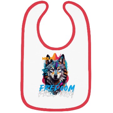 Discover Incredible wolf face street Bibs