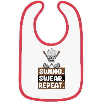 Discover Swing Swear Repeat Golf Bibs