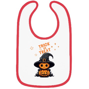 Discover "Cute Pumpkin Witch - Trick or Treat" Bibs