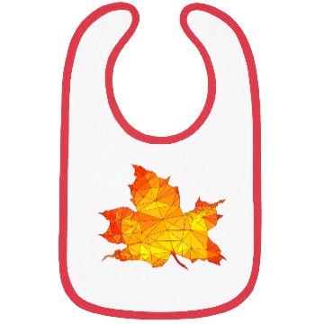 Discover Polygonal Autumn Maple Tree Leaf Poly Art Bibs