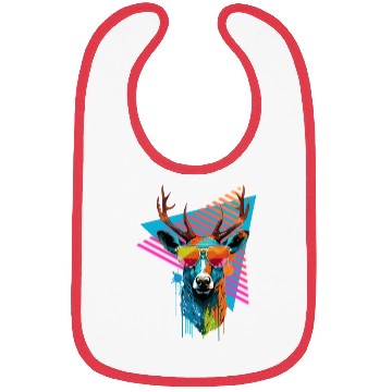 Discover Deer with sunglasses 80s 90s Bibs