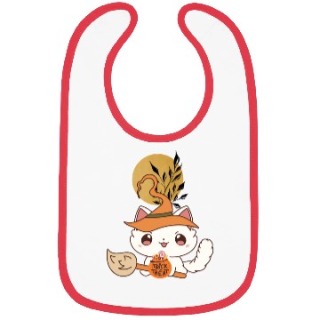 Discover "Kawaii Witch Cat - Trick or Treat" Bibs