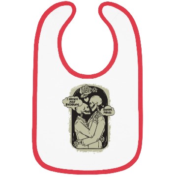 Discover Fun Skeleton Embrace Mutual Admiration Design Bibs