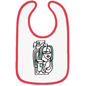 Discover Abstract lines portrait Bibs