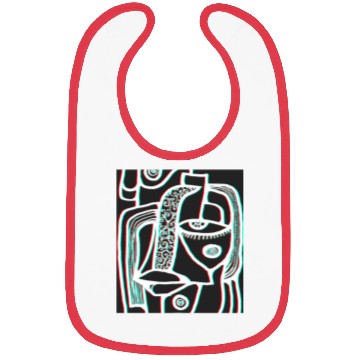 Discover Abstract lines portrait Bibs