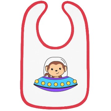 Discover Monkey Ufo Space Universe Bibs