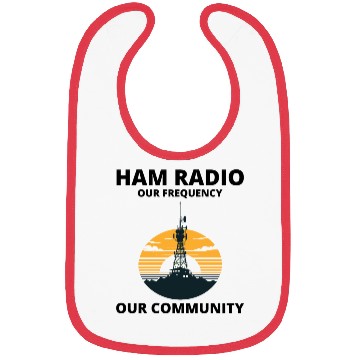Discover Ham Radio Tower Sunrise Uniting Our Frequency Bibs