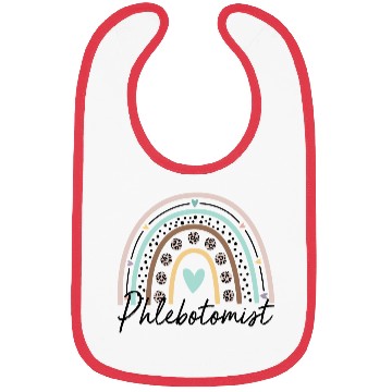 Discover Phlebotomist Life Rainbow Leopard Print Face Bibs