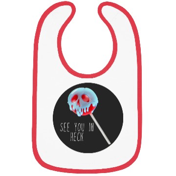 Discover See You In Heck Poison Skull Candy Bibs