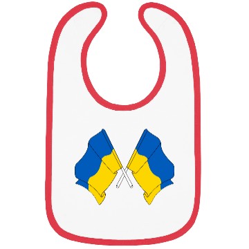 Discover Two flags of Ukraine crossed Bibs
