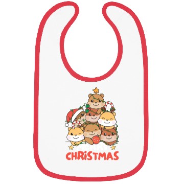 Discover Hamster Christmas Tree Merry Christmas Bibs