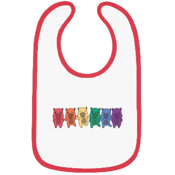 Discover Rainbow Capybara Flag Pride Lgbtq Cute Animals Bibs