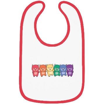 Discover Rainbow Alpaca Flag Pride Lgbtq Cute Alpacas Bibs