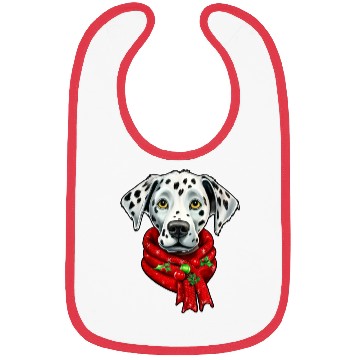 Discover dalmatian christmas pet design Bibs