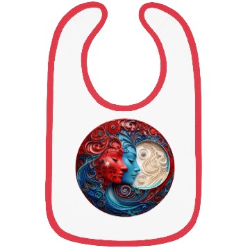 Discover Ceramic Good Evil Contrast Moon Bibs