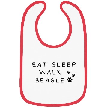 Discover Eat sleep walk beagle Bibs