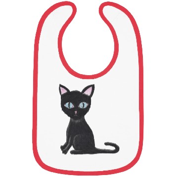 Discover Mortis the Mysterious Black Cat Bibs