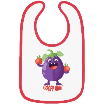 Discover Eggplant Tomato Party Goofy Ahh Bibs
