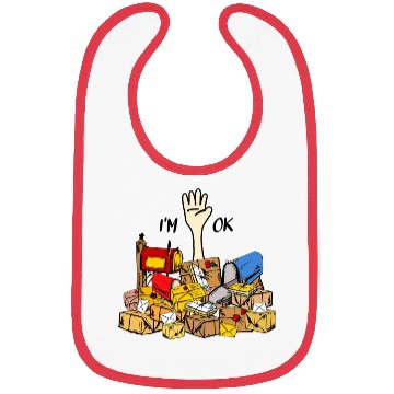 Discover I'm ok Postal worker Bibs