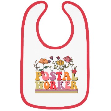 Discover Postal worker flower Bibs