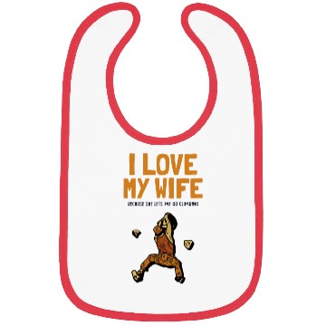 Discover I love my Wife Climbing Bouldering Sport Free Bibs