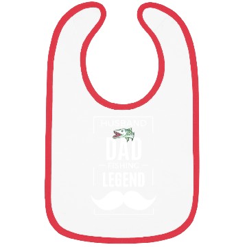 Discover Husband Dad Fishing Legend Bibs