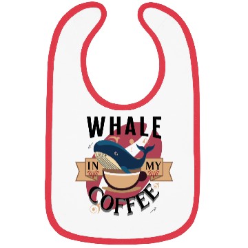 Discover Whale In My Coffee Bibs