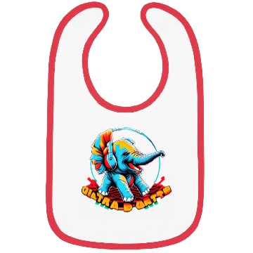 Discover Colorful elephant face Bibs