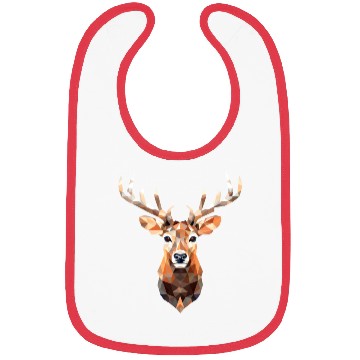Discover Polygon Reindeer: Modern Design Meets Nature! Bibs