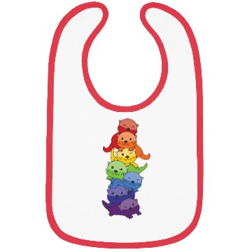 Discover Rainbow Flag Pride Lgbtq Cute Otter Stack Bibs