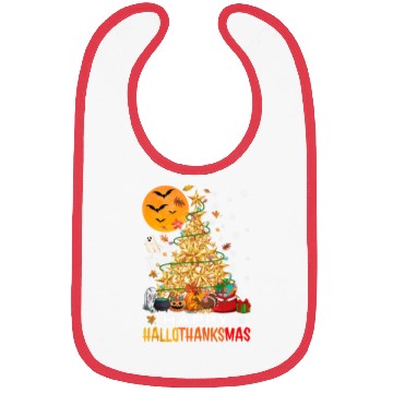 Discover HAPPY HALLOTHANKSMAS CHRISTMAS THANKGIVING Bibs