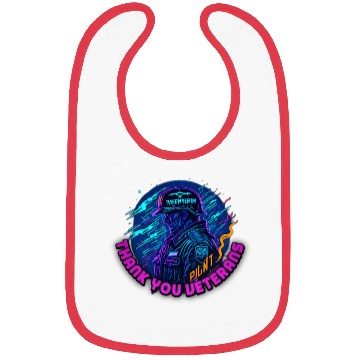 Discover hero A neon Veterans Day vector Bibs