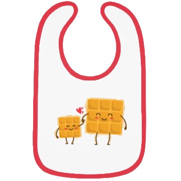 Discover Waffle Mom with Waffle Child Dough Pastry Bibs