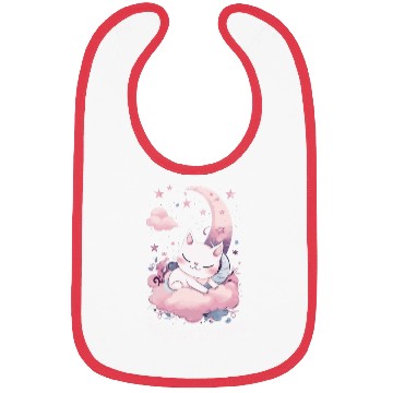 Discover Magical Dreams Sleeping Cat Unicorns Pastel Moon S Bibs