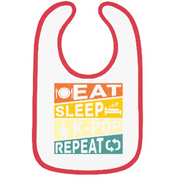 Discover Eat Sleep K Pop Repeat Retro K Pop Bibs