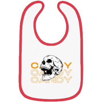 Discover Candy Candy Candy Skull Bibs