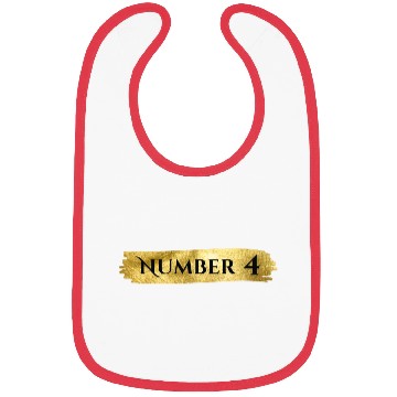 Discover Number 4 in Gold - Four Bibs