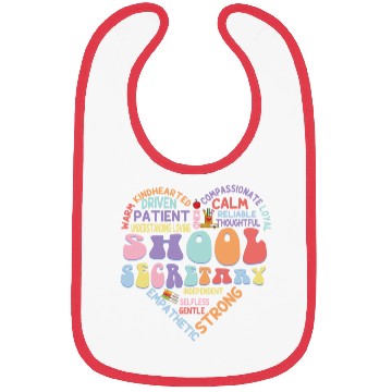 Discover School secretary heart Bibs