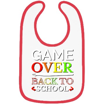 Discover Game Over Back To School Bibs