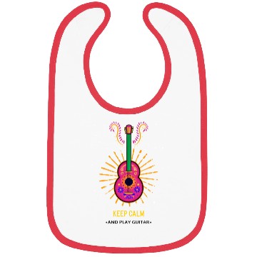 Discover Keep Calm And Play Guitar Bibs