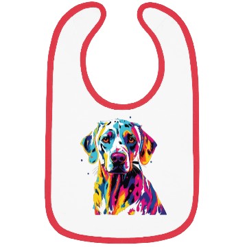 Discover Watercolor Colorful Dalmatian Bibs