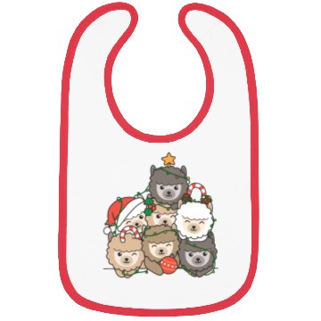 Discover Alpaca Christmas Tree Funny Animal Christmas Bibs